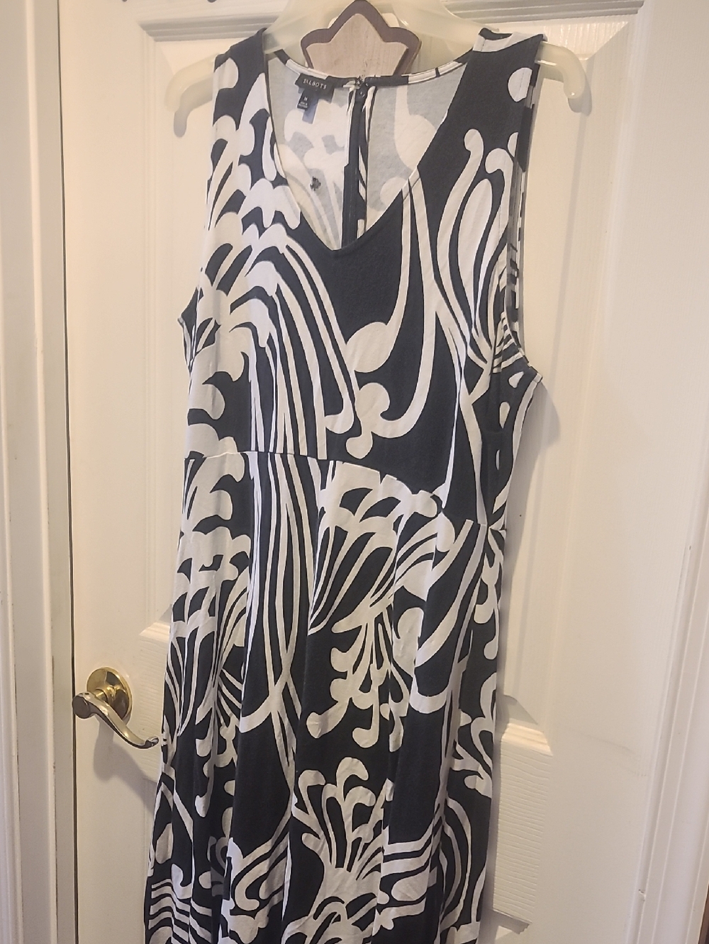 Talbots Black and White Maxi Dress